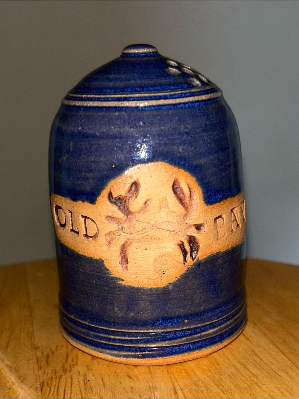 OLD BAY SEASONING Seafood Handmade Shaker  by Annapolis Pottery Never Used